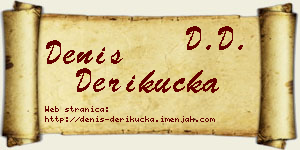 Denis Derikučka vizit kartica